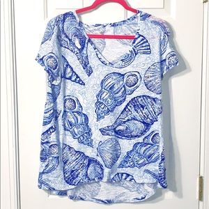 Lilly Pulitzer Blue Shell T-Shirt